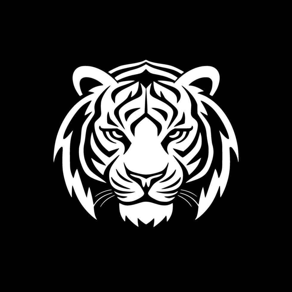 tigre, Preto e branco vetor ilustração