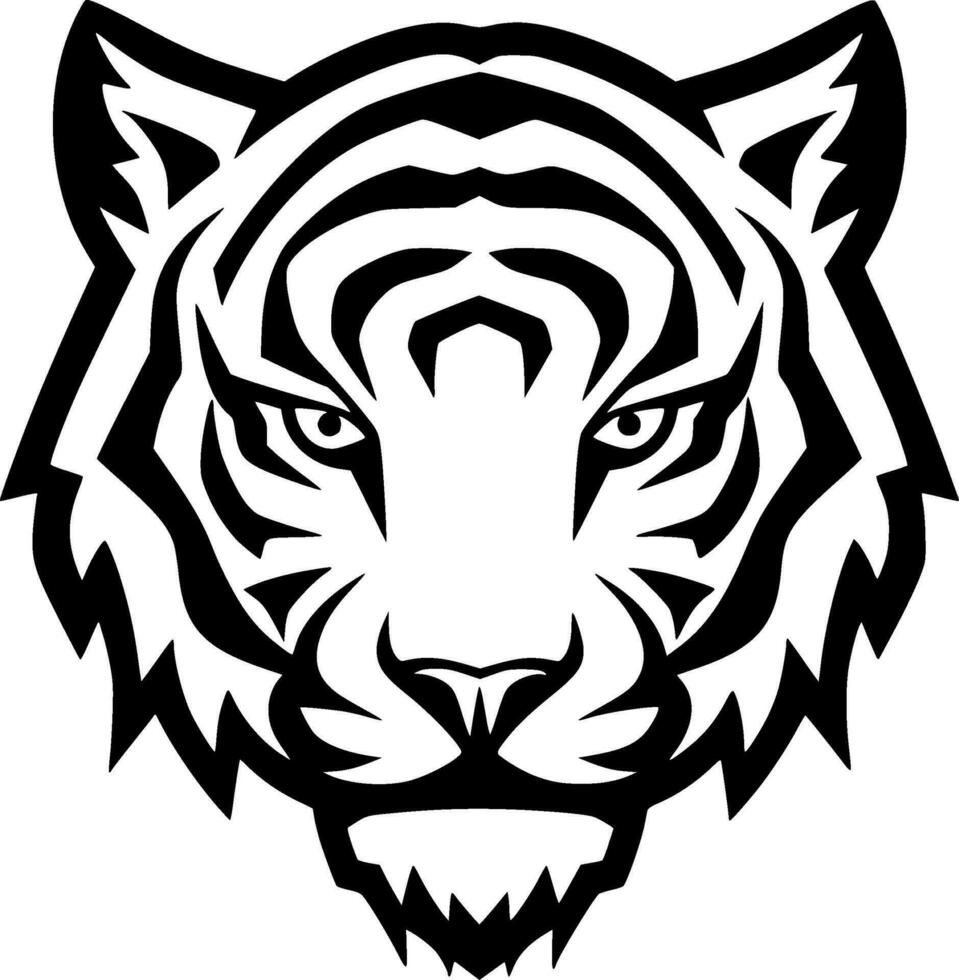 tigre, minimalista e simples silhueta - vetor ilustração