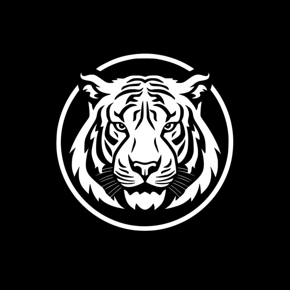 tigre, minimalista e simples silhueta - vetor ilustração