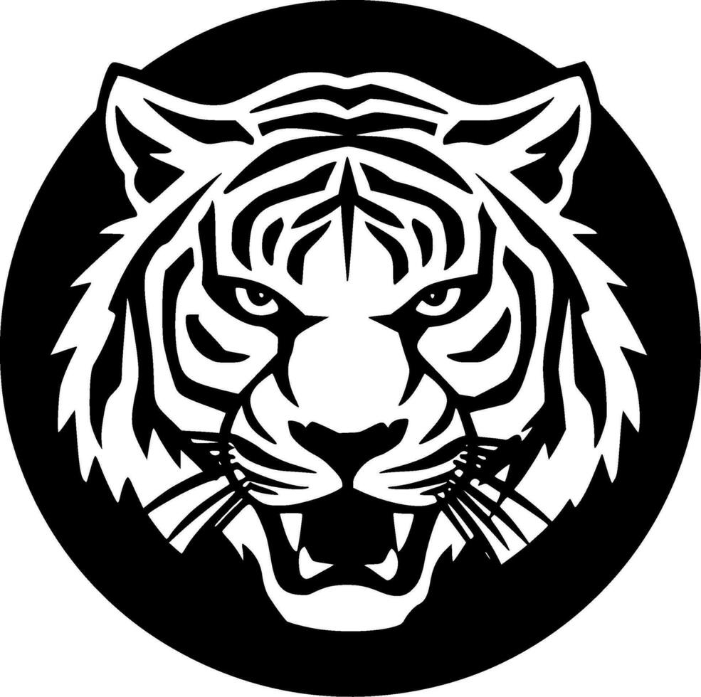 tigre, minimalista e simples silhueta - vetor ilustração