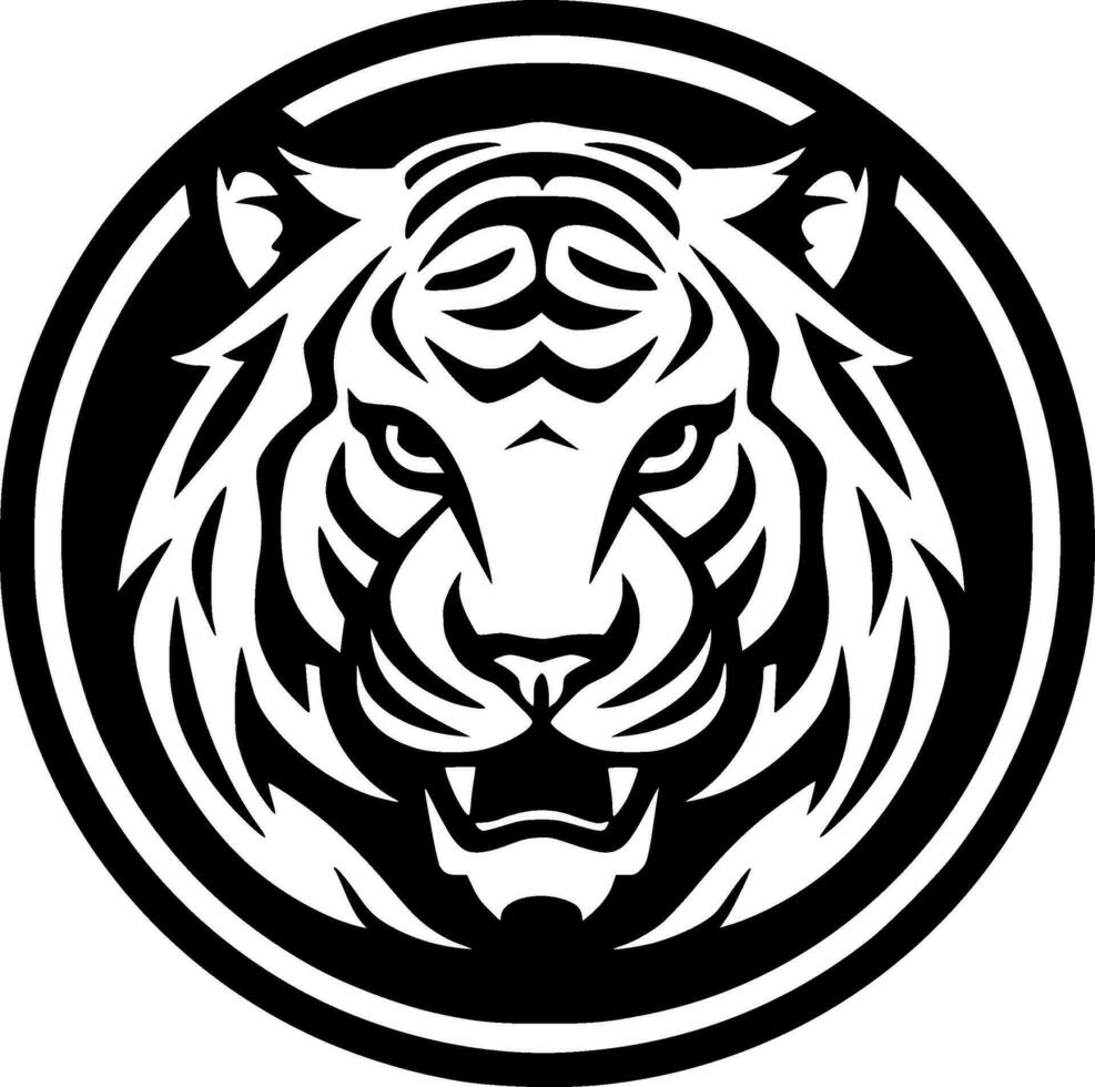 tigre, minimalista e simples silhueta - vetor ilustração