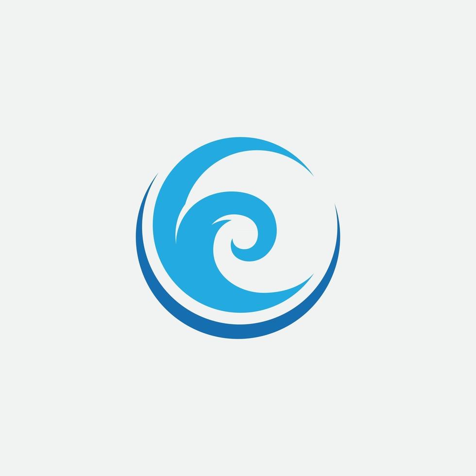 modelo de logotipo de ícone de onda de água vetor