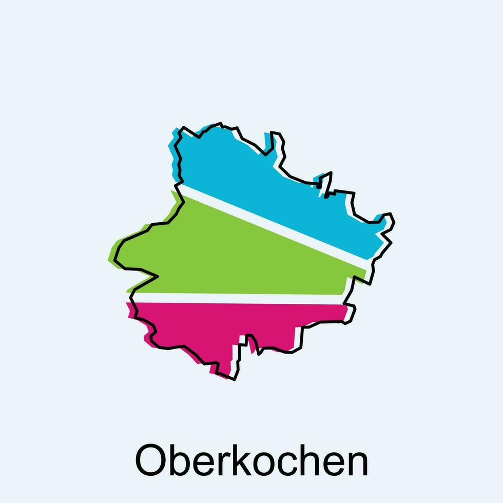 mapa do oberkochen, mundo mapa internacional vetor modelo com esboço gráfico esboço estilo isolado em branco fundo