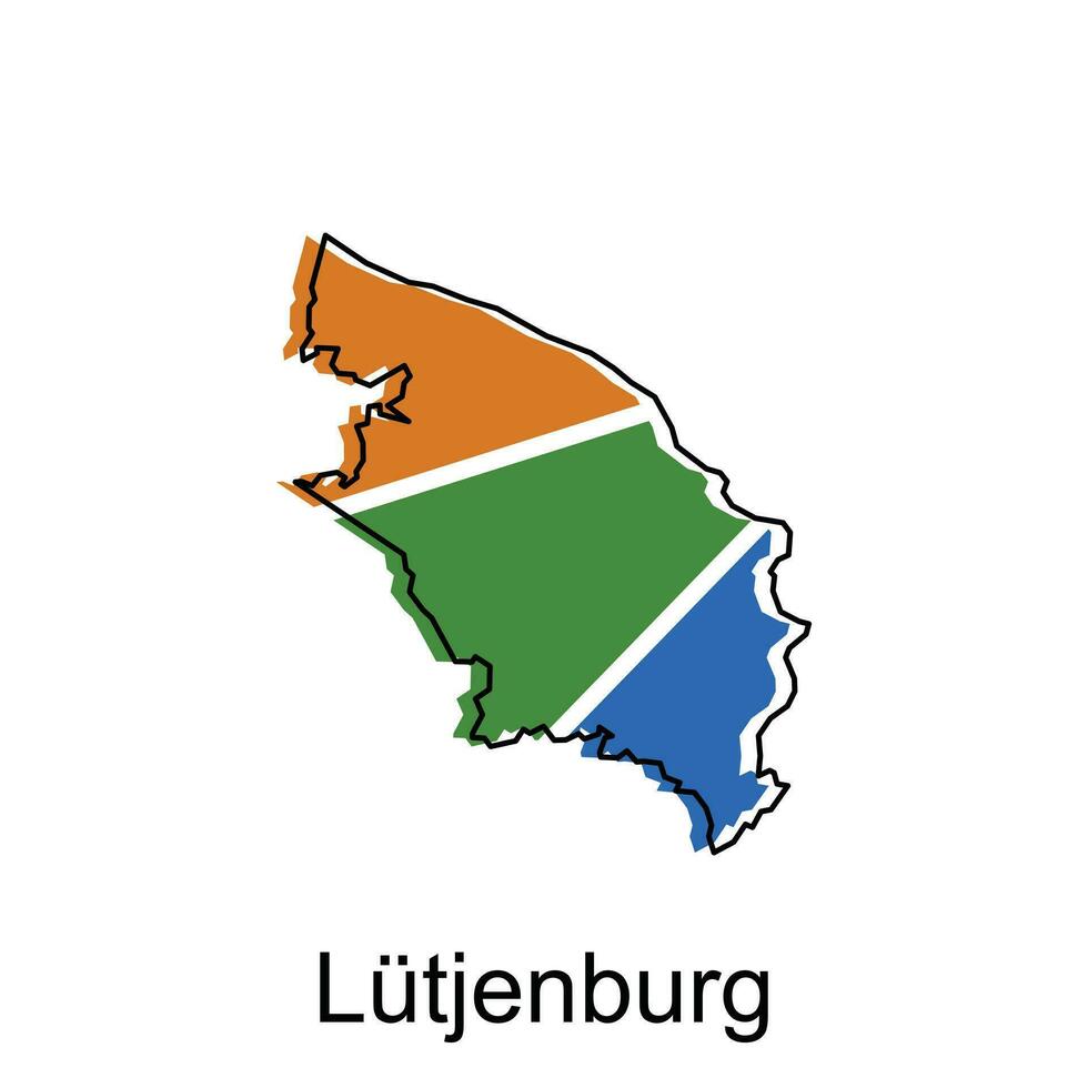 lutjenburg mapa. vetor mapa do a alemão país. fronteiras do para seu infográfico. vetor ilustração Projeto modelo