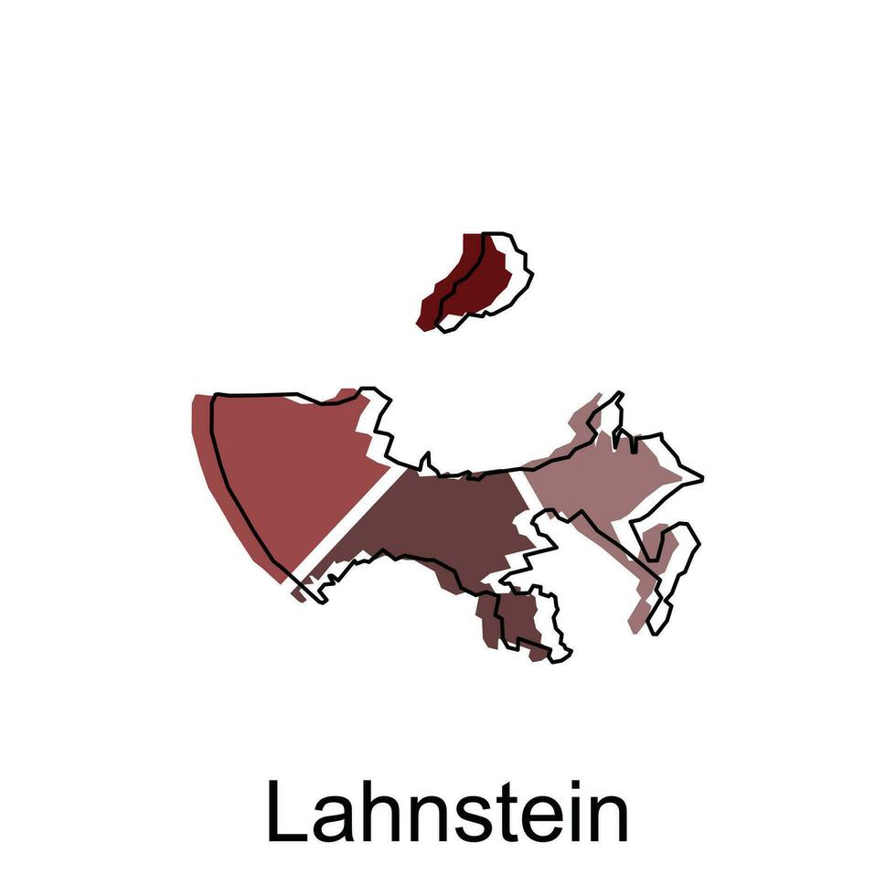 lahnstein mundo mapa vetor Projeto modelo, gráfico estilo isolado em branco fundo, adequado para seu companhia