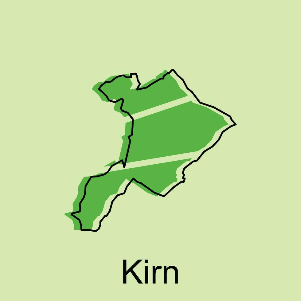 kirn cidade mapa ilustração. simplificado mapa do Alemanha país vetor Projeto modelo