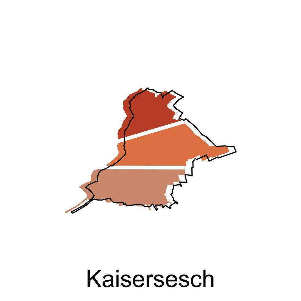 vetor mapa do kaisersesch. fronteiras do para seu infográfico. vetor ilustração Projeto modelo