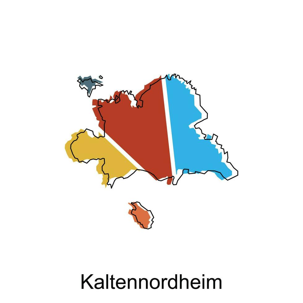 kaltennordheim cidade mapa ilustração projeto, mundo mapa internacional vetor modelo colorida com esboço gráfico