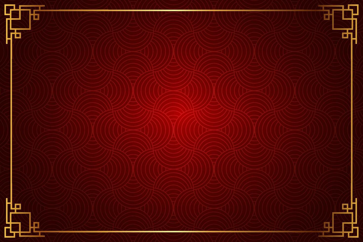 vermelho fundo ouro quadro, Armação janela para seu texto espaço área chinês Novo ano estilo abstrato desatado padronizar modelo vetor