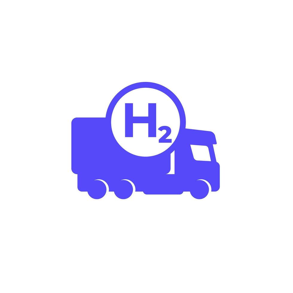 hidrogênio caminhão ícone, movido a hidrogênio veículo vetor