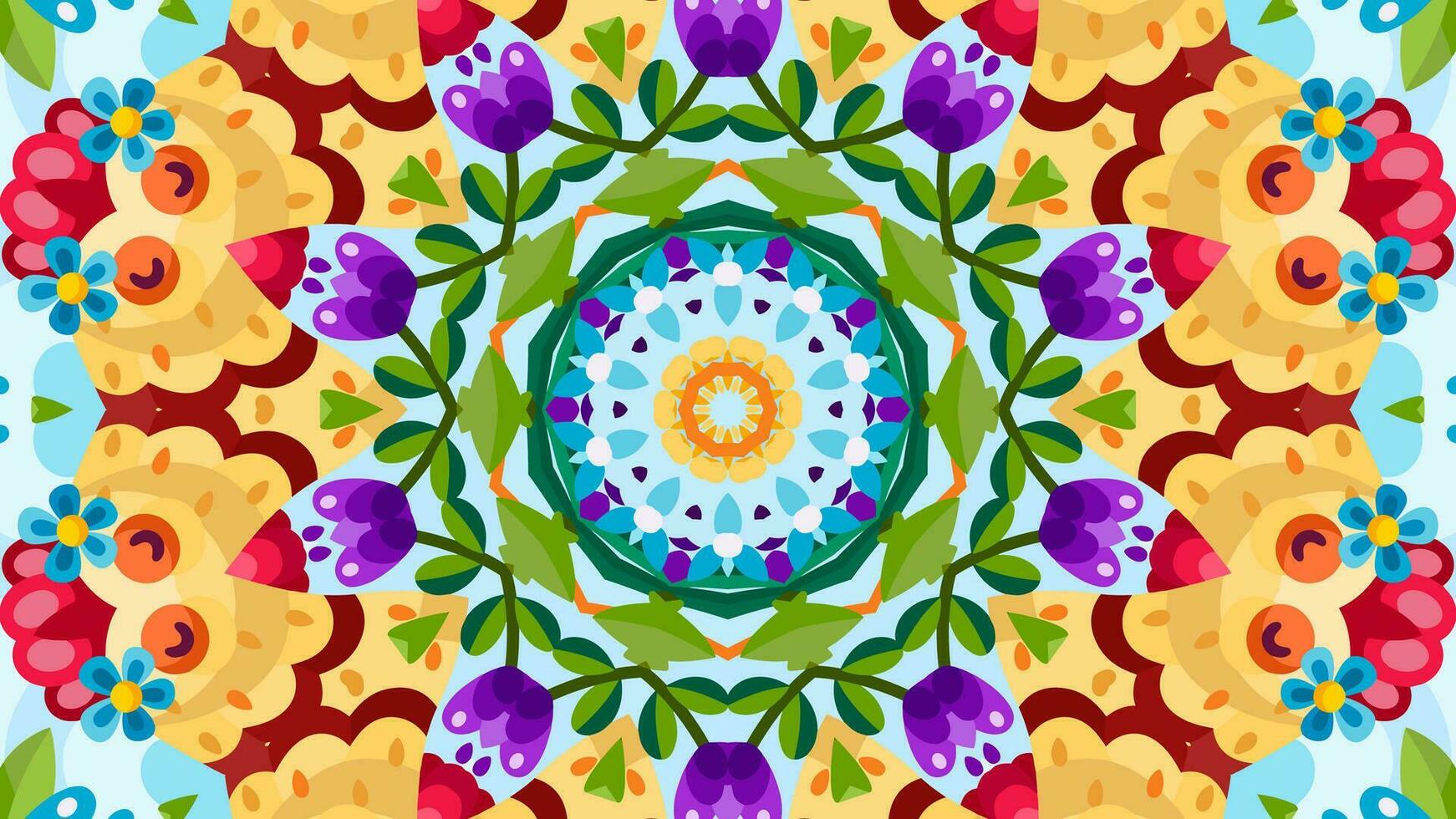 colorida mandala vintage arte fundo, colorida simétrico padronizar para têxtil, porcelana cerâmico azulejos Projeto. vintage decorativo elemento com mandala. islamismo, árabe indiano e otomano motivos. vetor