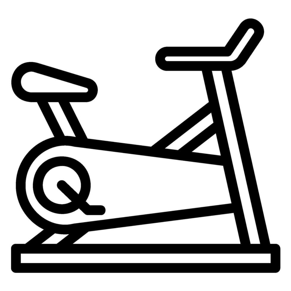 ícone de linha de bicicleta estacionária vetor