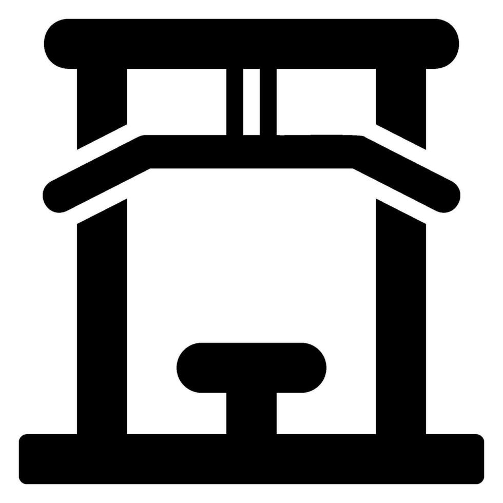ícone de glifo de máquina de ginástica vetor