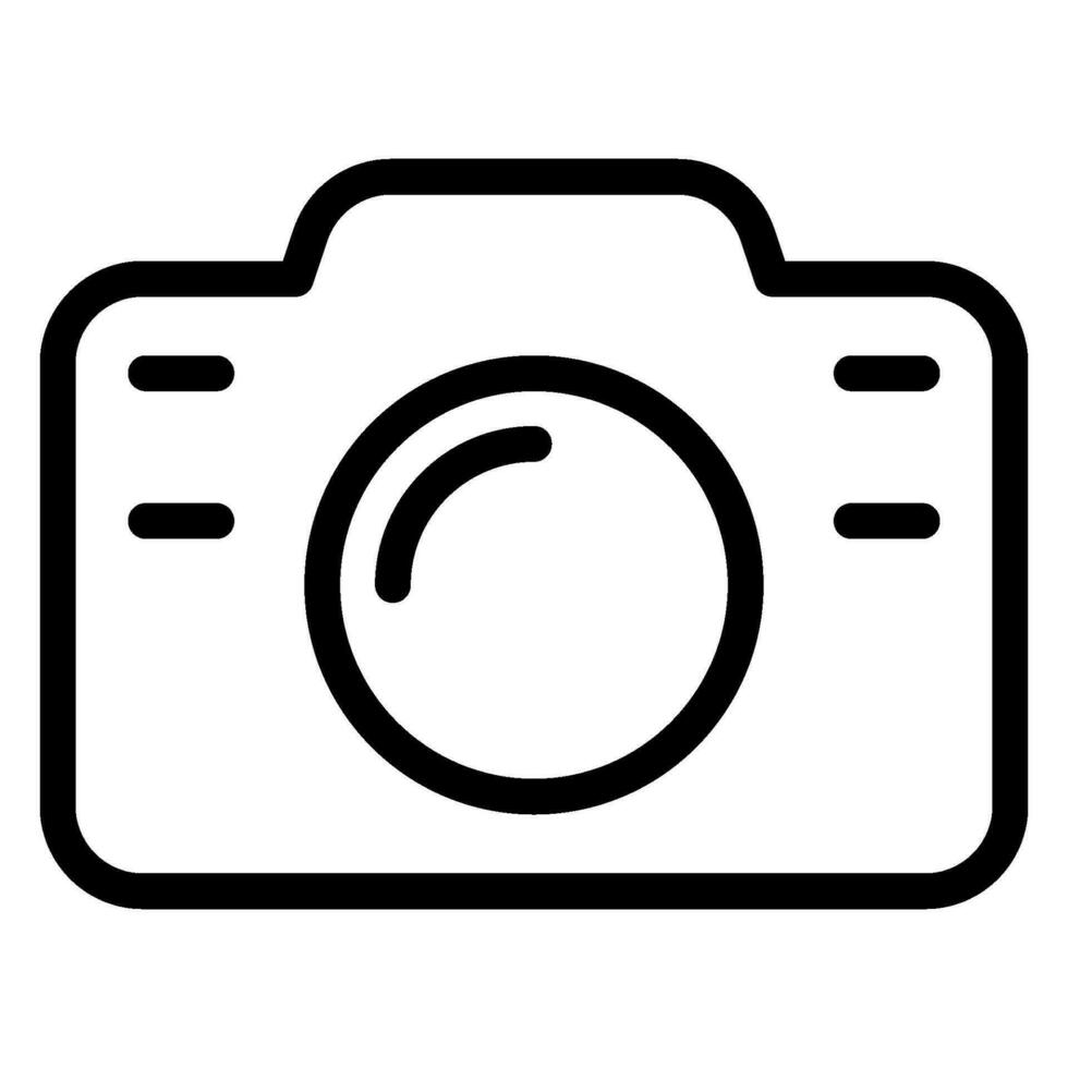ícone de linha de câmera fotográfica vetor