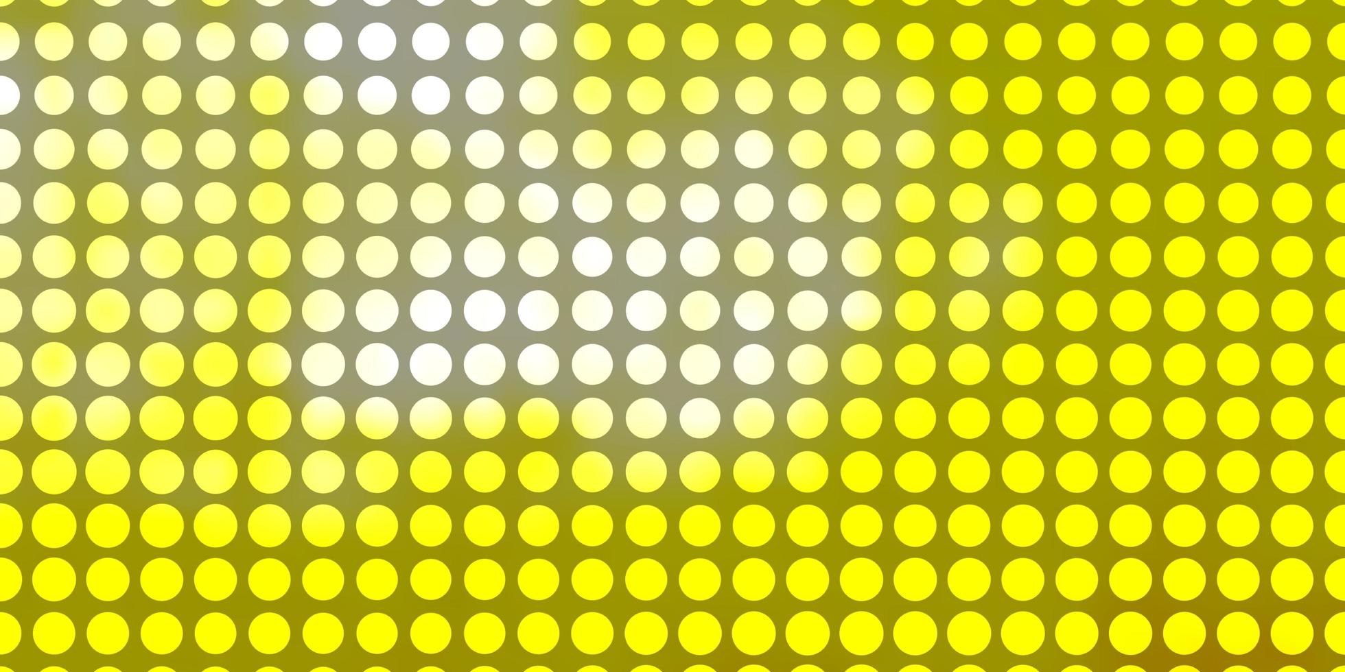 padrão de vetor amarelo claro com círculos. ilustração com conjunto de esferas abstratas coloridas brilhantes. design para seus comerciais.