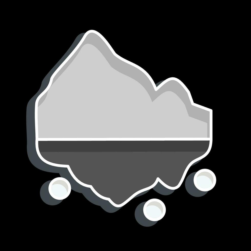 ícone iceberg. relacionado para Alaska símbolo. lustroso estilo. simples Projeto editável. simples ilustração vetor