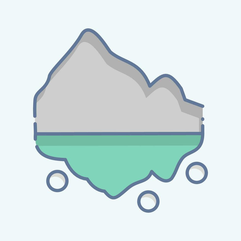 ícone iceberg. relacionado para Alaska símbolo. rabisco estilo. simples Projeto editável. simples ilustração vetor