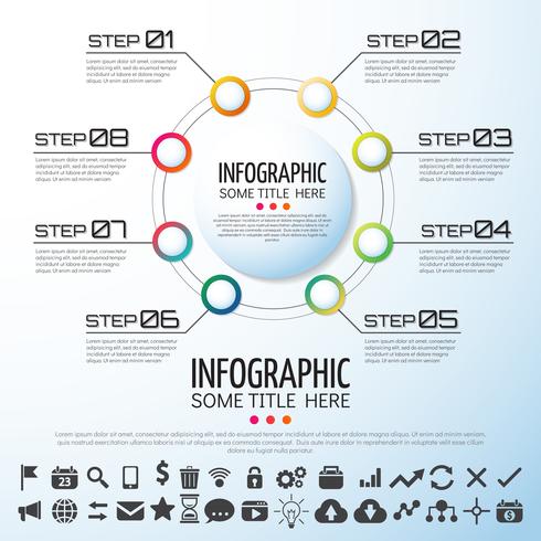 Modelo de design de infográficos vetor