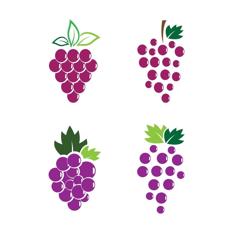 imagens do logotipo da uva vetor