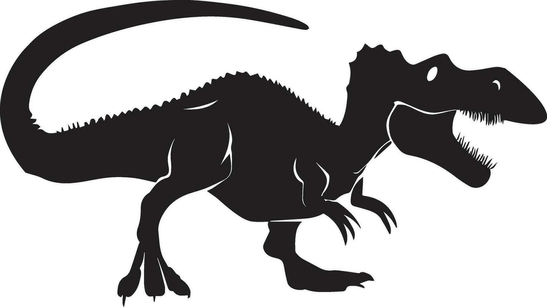 dinossauro vetor silhueta ilustração Preto cor