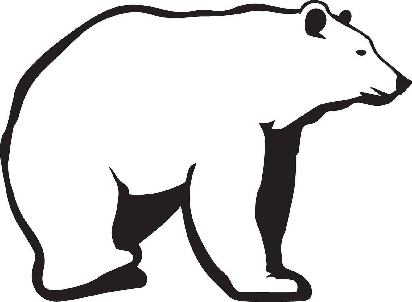 polar Urso vetor silhueta ilustração Preto cor