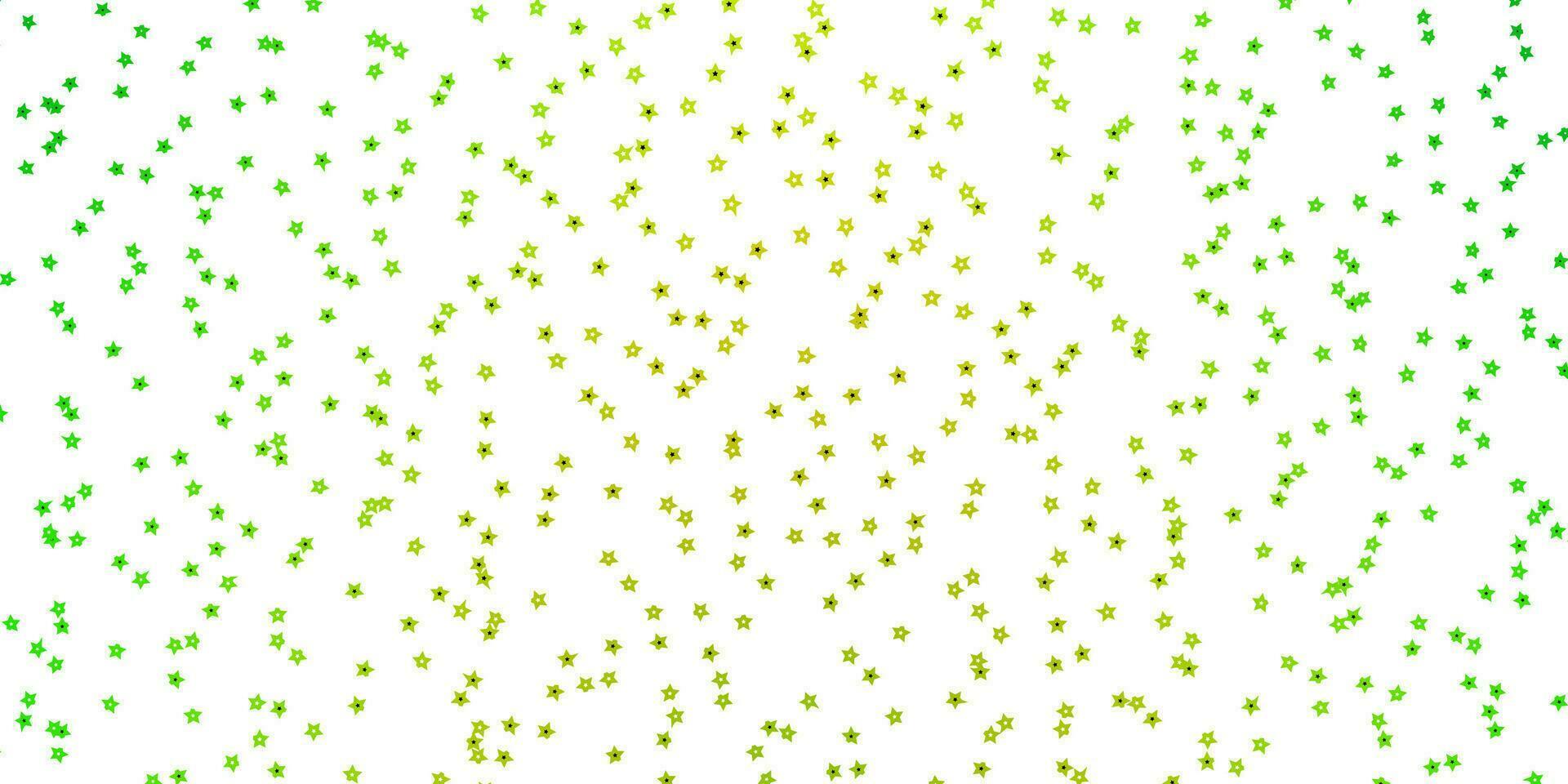 textura vector verde escuro e amarelo com belas estrelas.