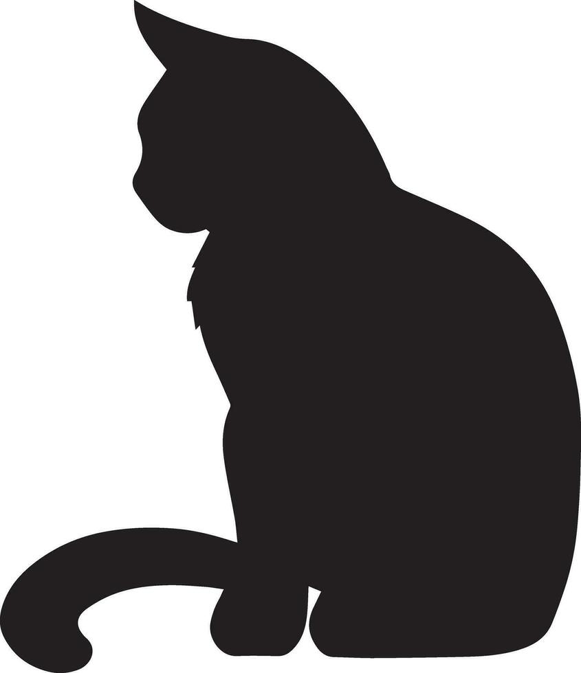 gato vetor silhueta ilustração Preto cor