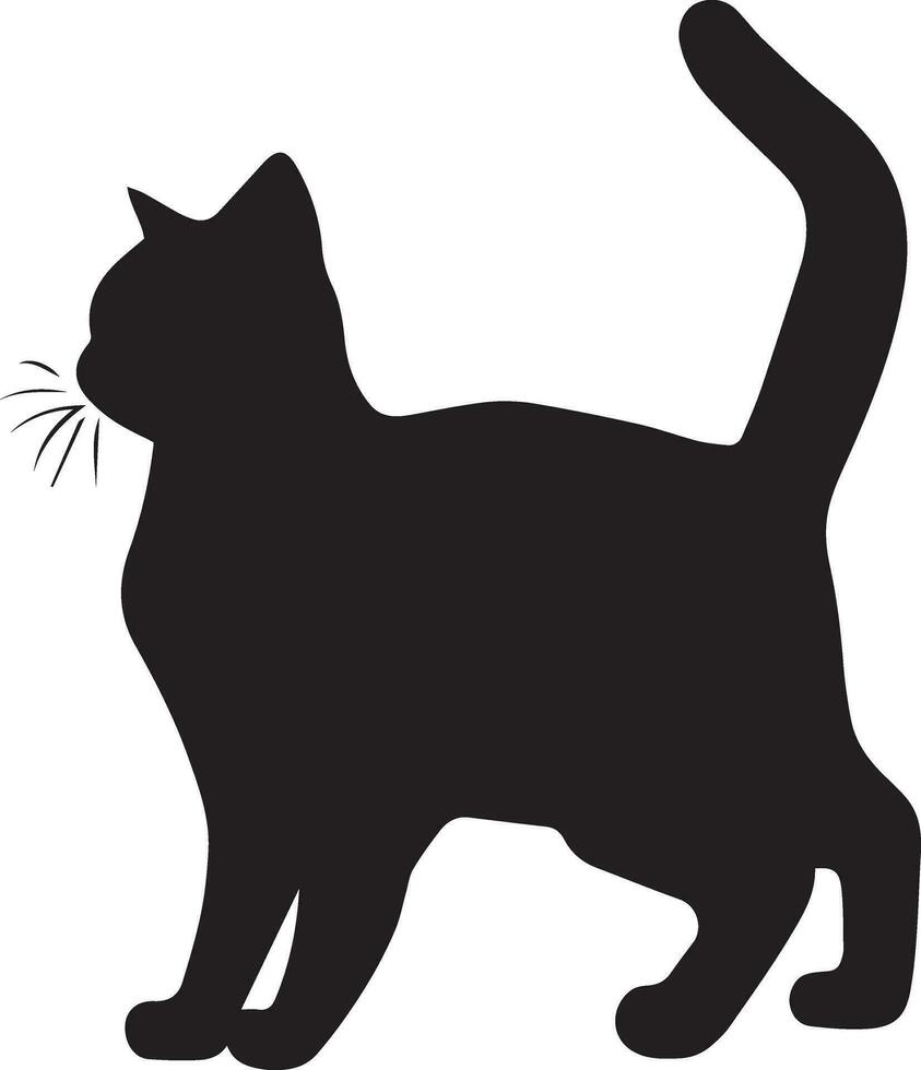 gato vetor silhueta ilustração Preto cor