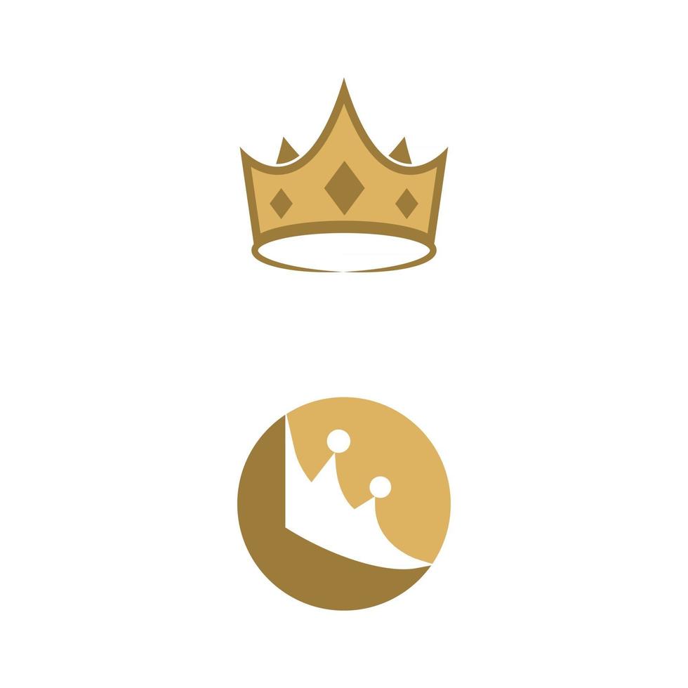 design de logotipo elegante e luxuoso da coroa do rei real vetor