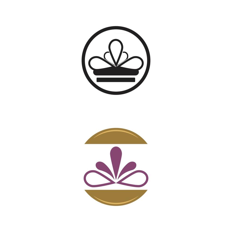 design de logotipo elegante e luxuoso da coroa do rei real vetor