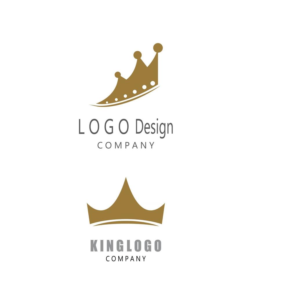 design de logotipo elegante e luxuoso da coroa do rei real vetor