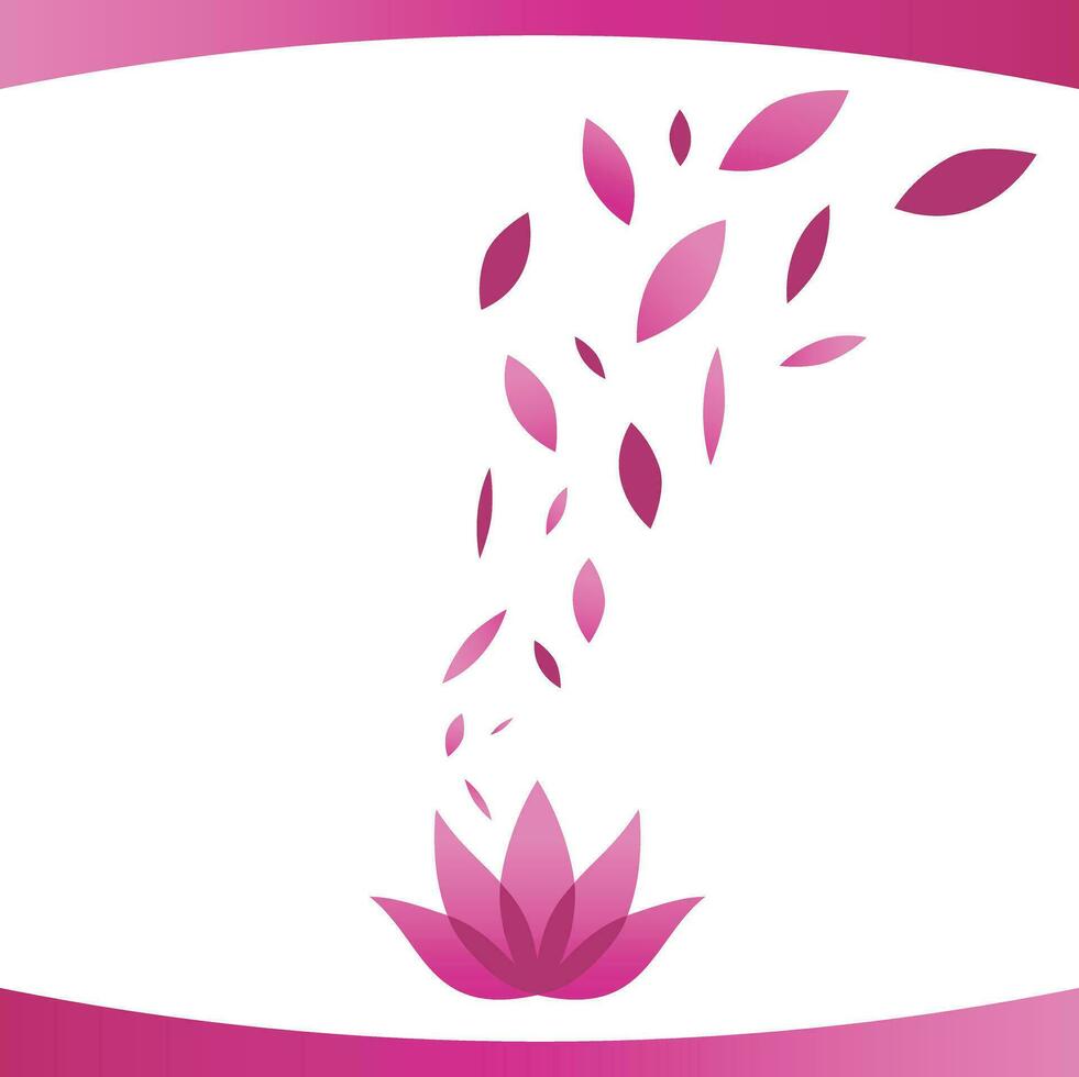 flor pétalas dentro movimento logotipo vetor
