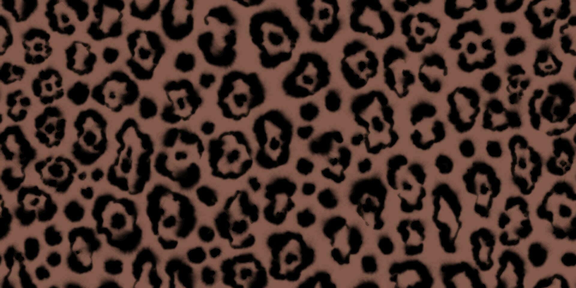 desatado aguarela leopardo padronizar. borrado animal impressão com pontos vetor