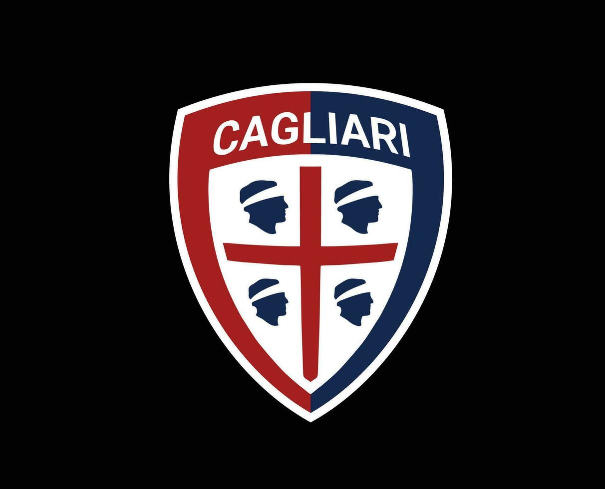 Cagliari clube logotipo símbolo serie uma futebol calcio Itália abstrato Projeto vetor ilustração com Preto fundo