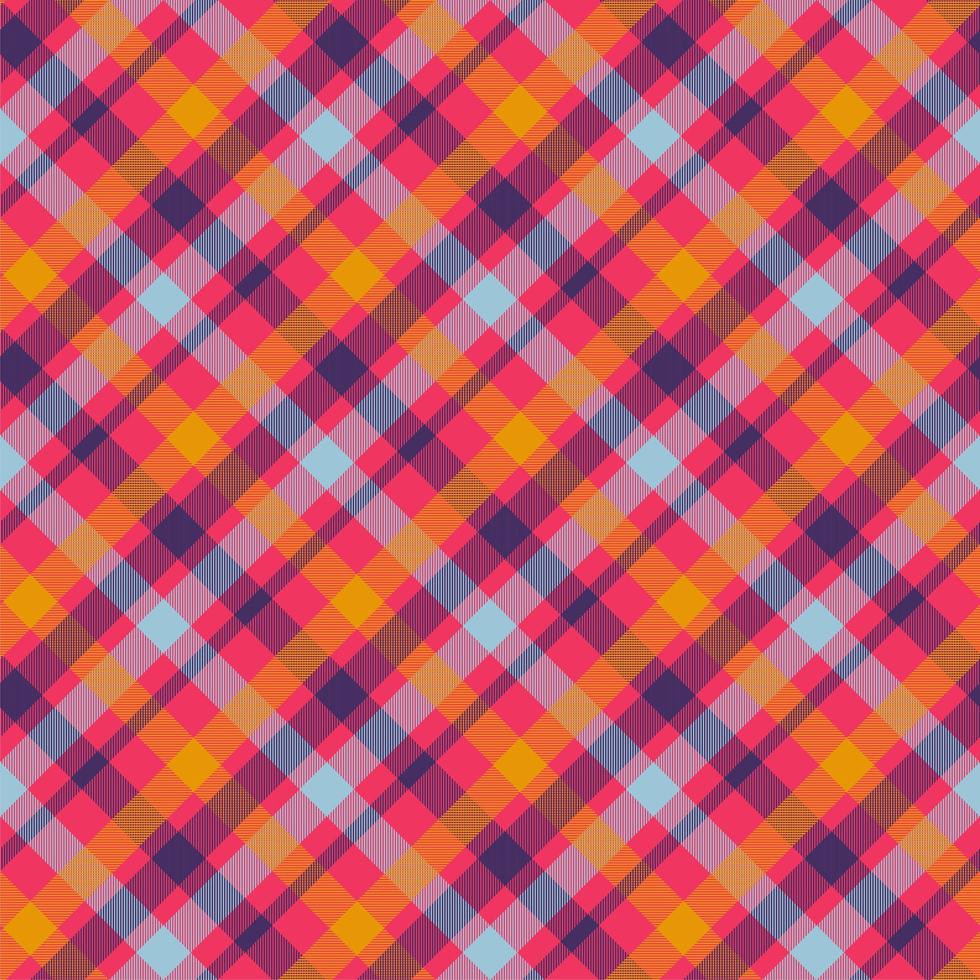 padrão de vetor sem costura tartan laranja cor