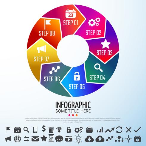 Modelo de design de infográficos vetor