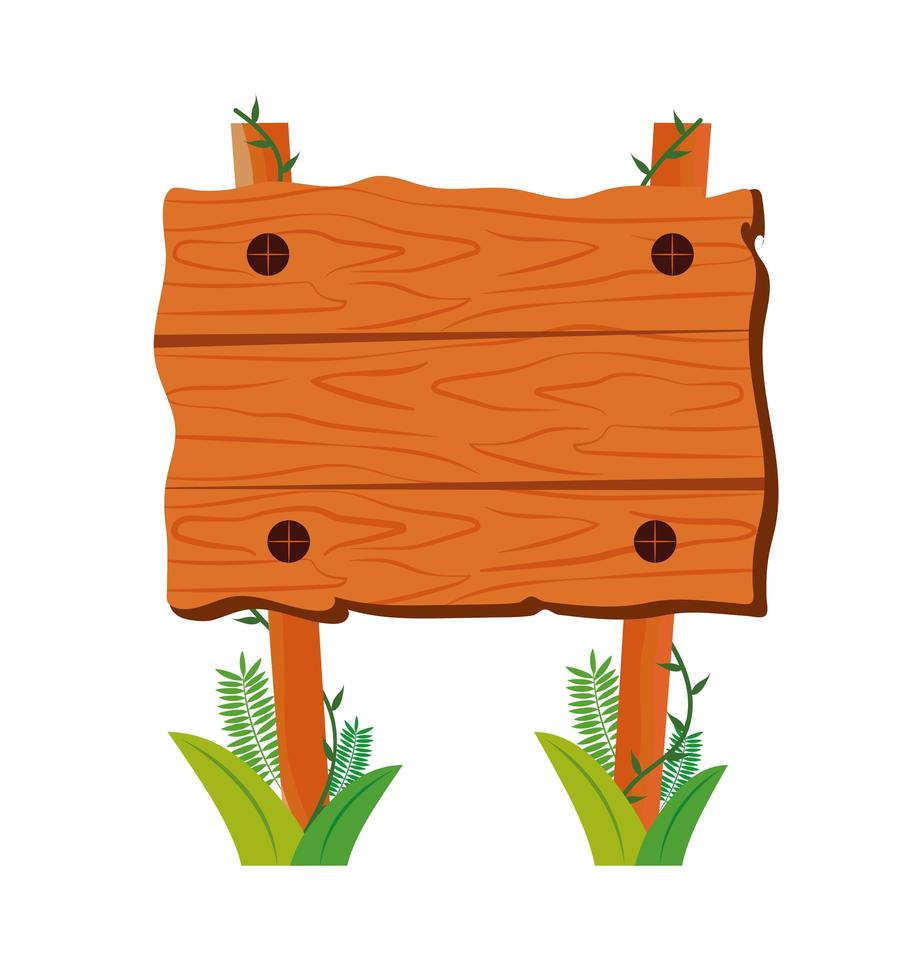 ícone de placa de madeira vetor