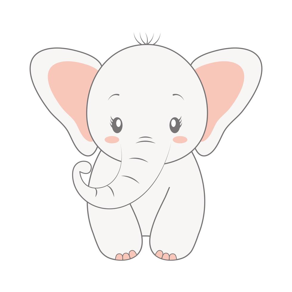elefante bebê isolado vetor