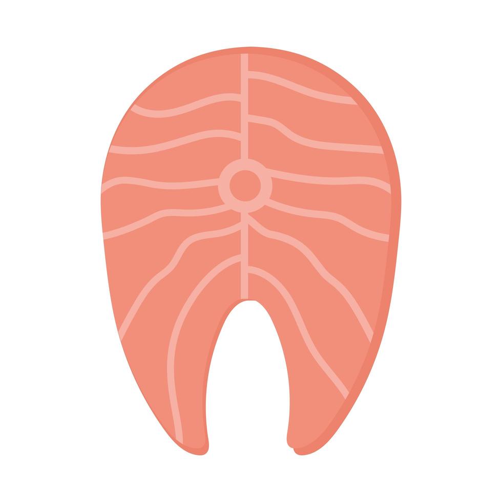 ícone de fatia de salmão vetor