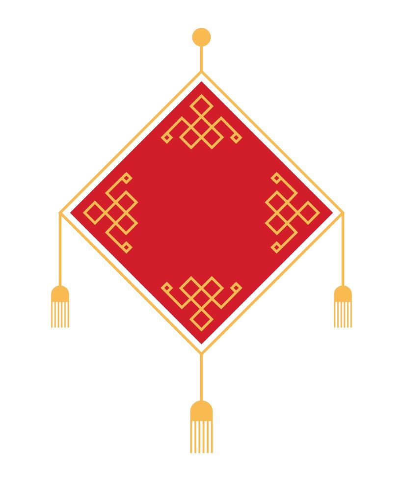 ícone de ornamento asiático vetor