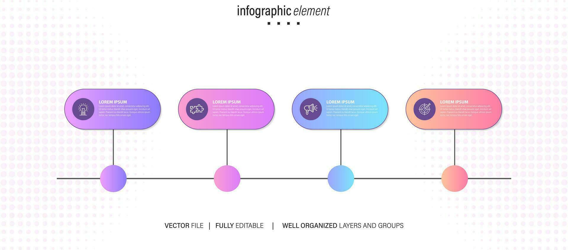 infográfico modelo 4 degrau o negócio planejamento para sucesso multi colori retângulos com ícone. modelo fundo Projeto para marketing, finança, produtos. vetor