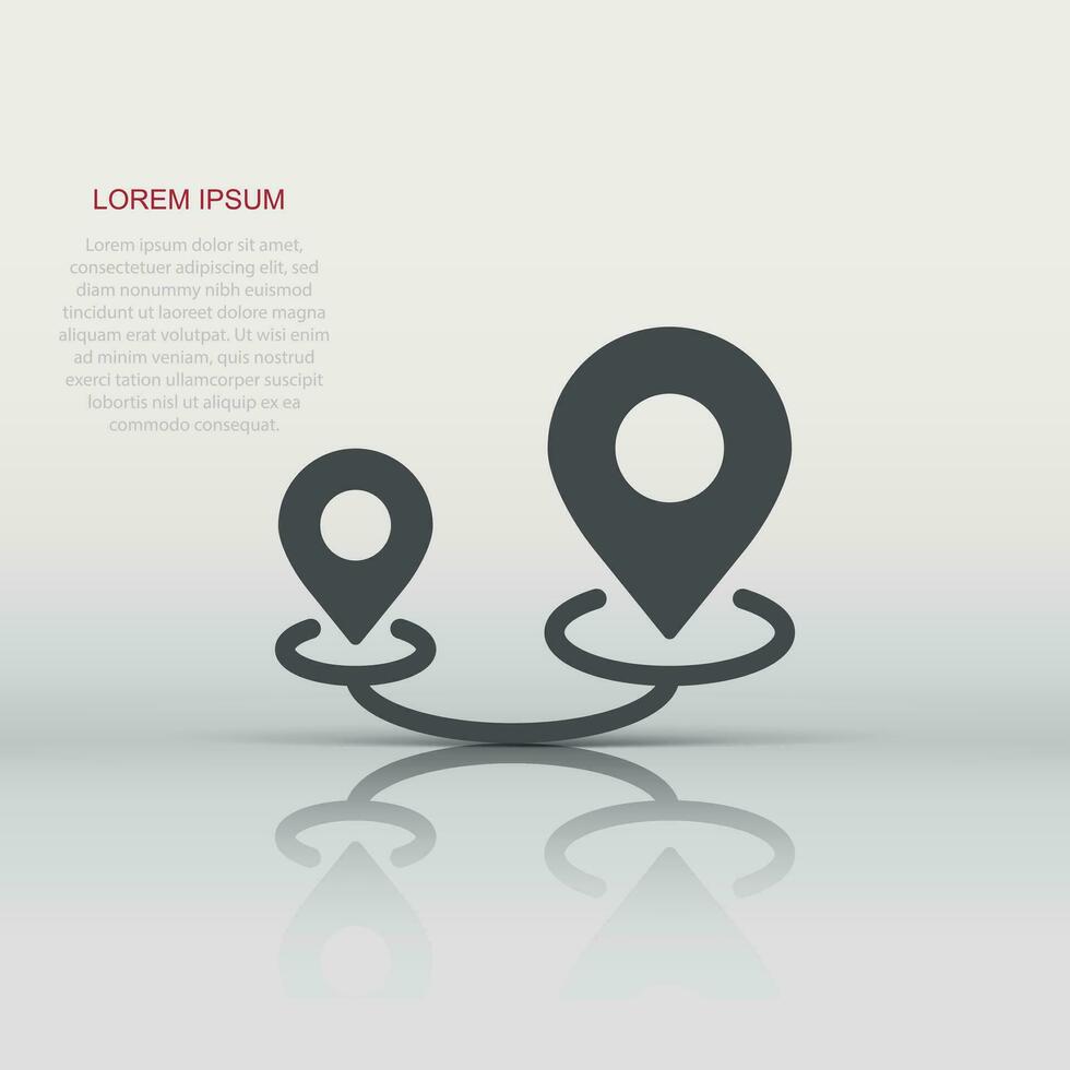 ícone do pino do mapa em estilo simples. ilustração em vetor navegação gps em fundo branco isolado. localize o conceito de negócio de posição.