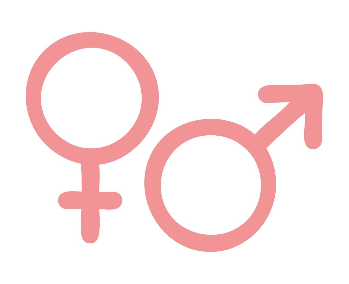 símbolos de gênero isolados vetor