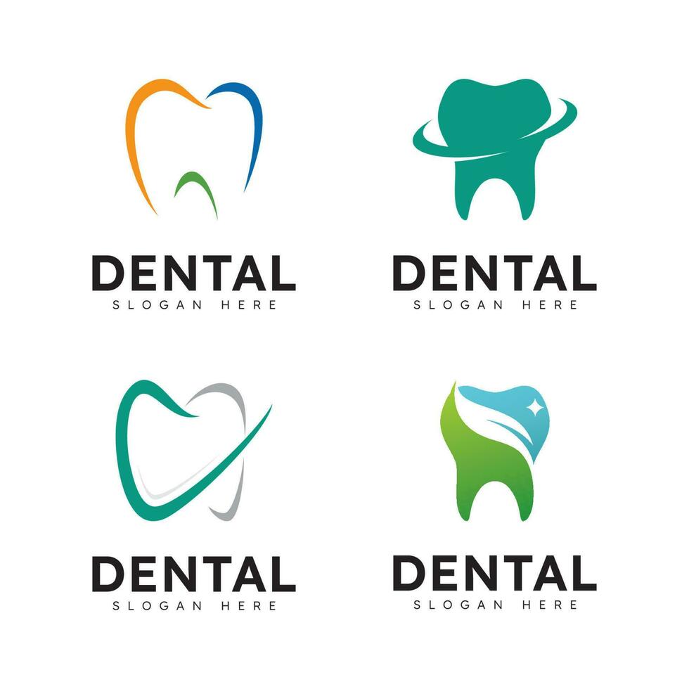 ilustração em vetor design de logotipo dental