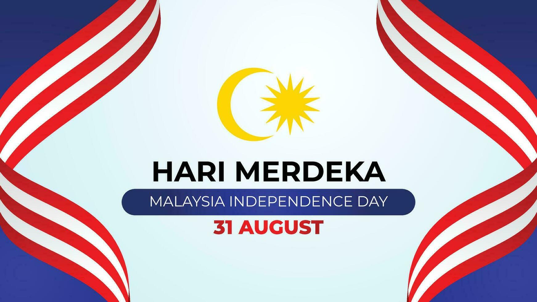 Malásia independência dia bandeira Projeto. celebração do Malásia independência dia poster vetor