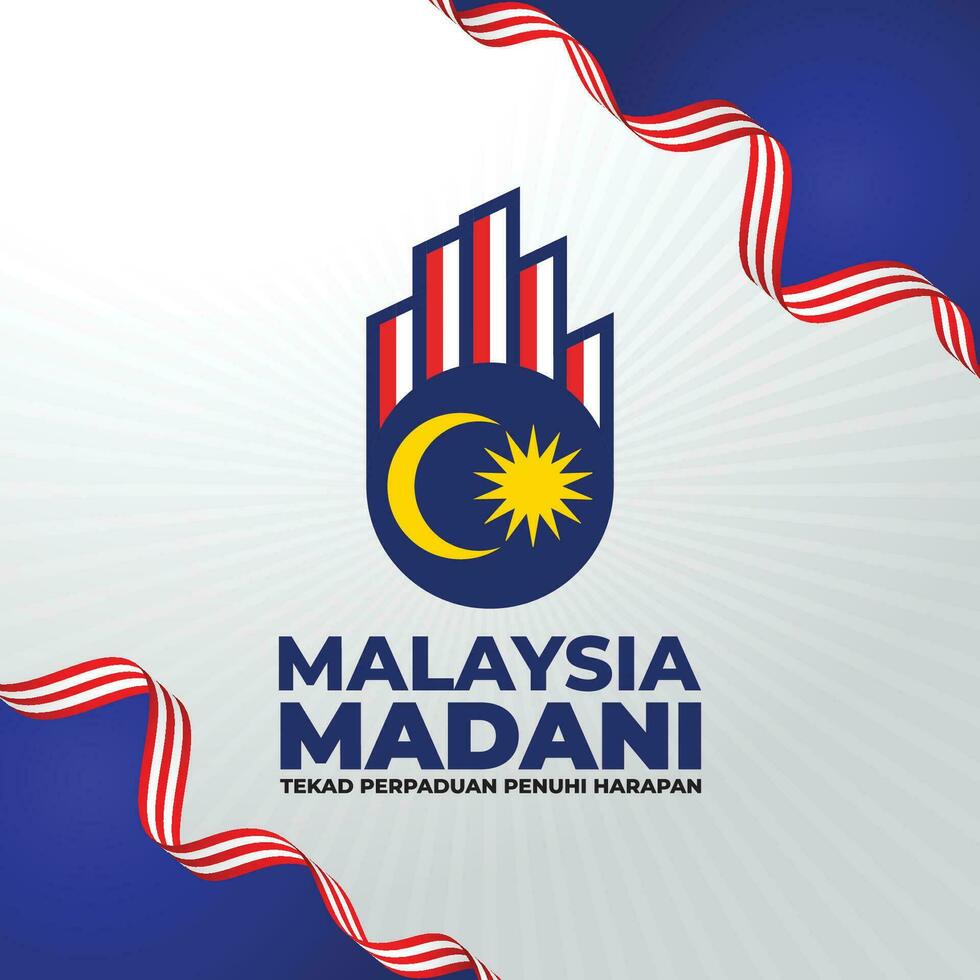 Malásia independência dia 2023. logotipo Malásia dia 2023 e hari merdeka evento vetor