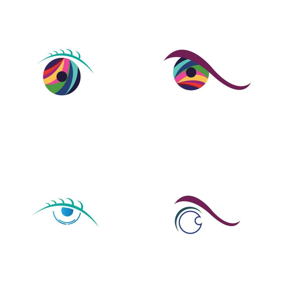 contato lentes olho visão faísca colorida logotipo Projeto inspiração vetor