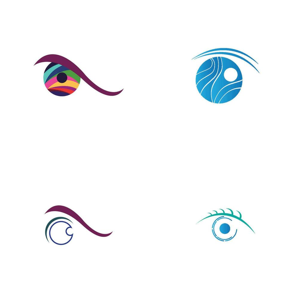 contato lentes olho visão faísca colorida logotipo Projeto inspiração vetor