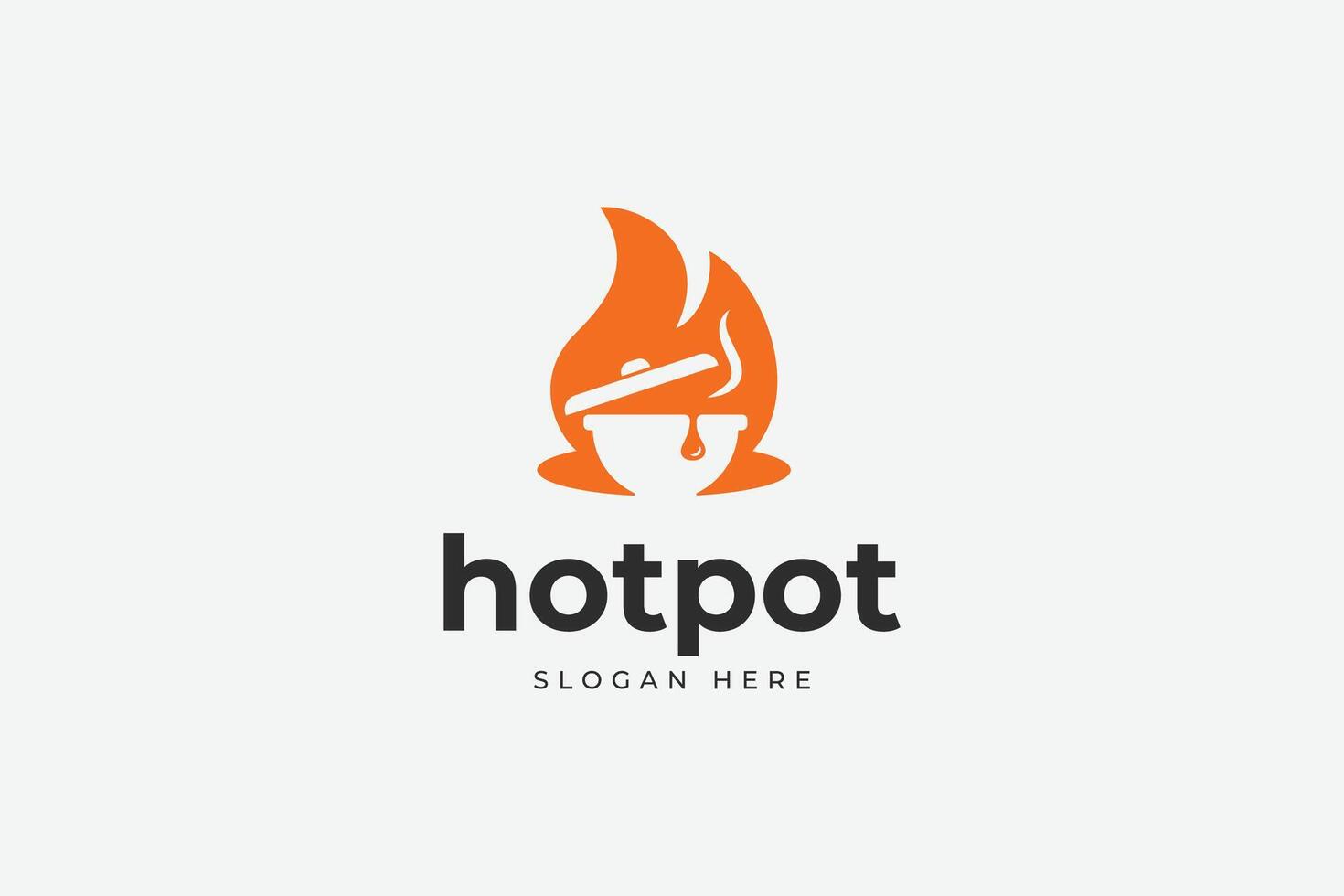 hotpot Comida logotipo e ícone vetor