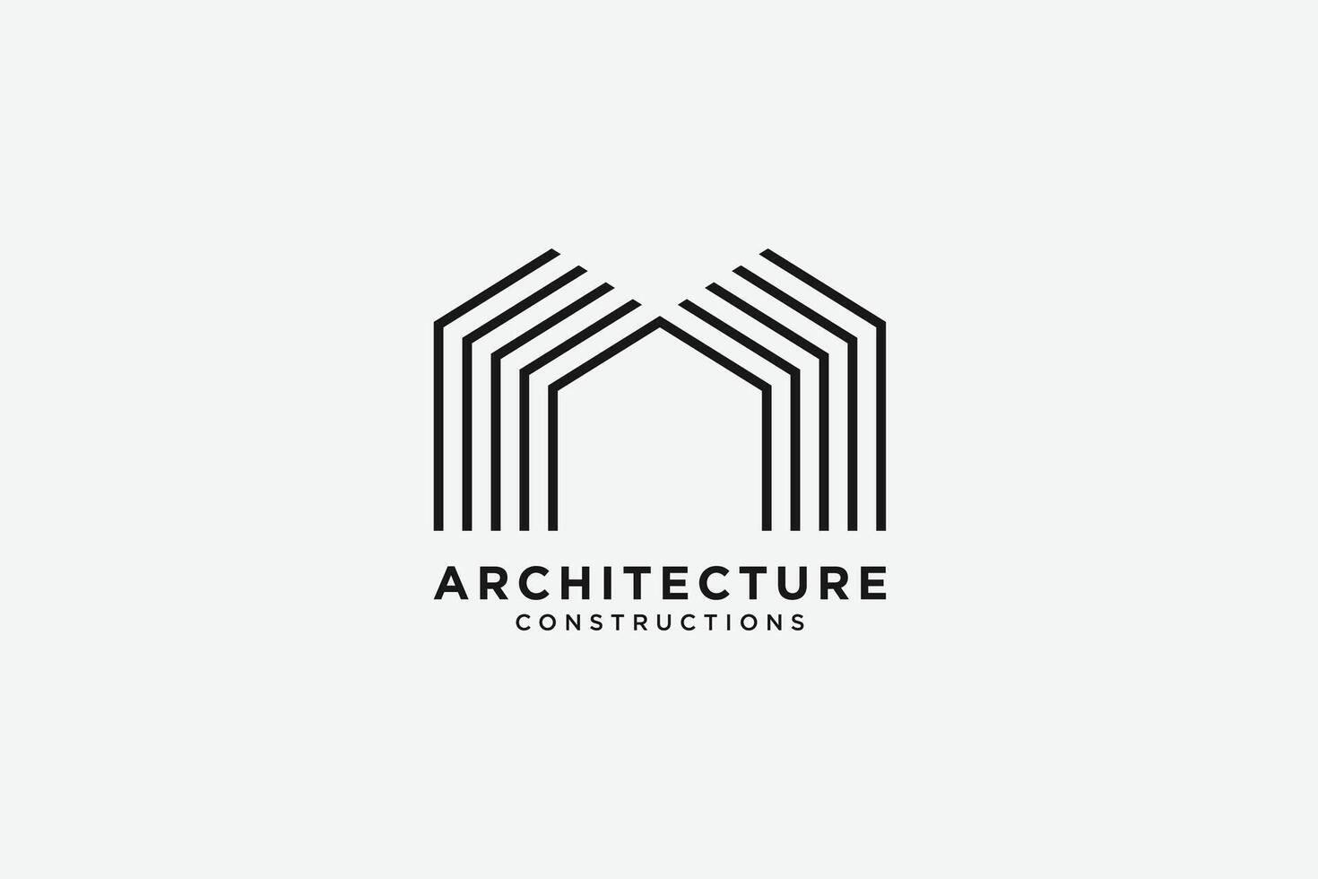 uma último arquitetura logotipo e ícone vetor